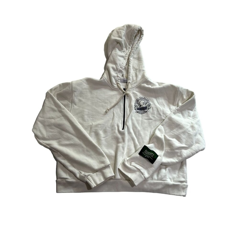 Danzy Pickleball Quarter Zip Hoodie in White
